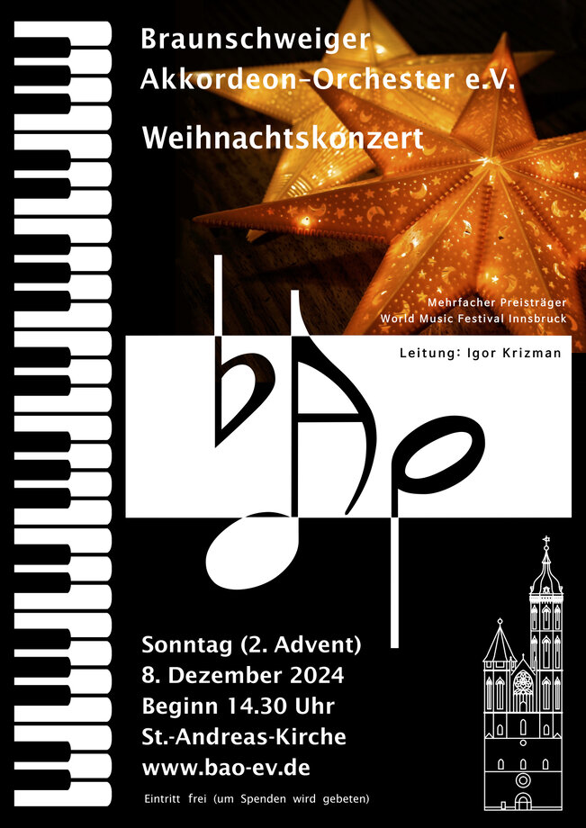 Plakat Weihnachtskonzert BAO