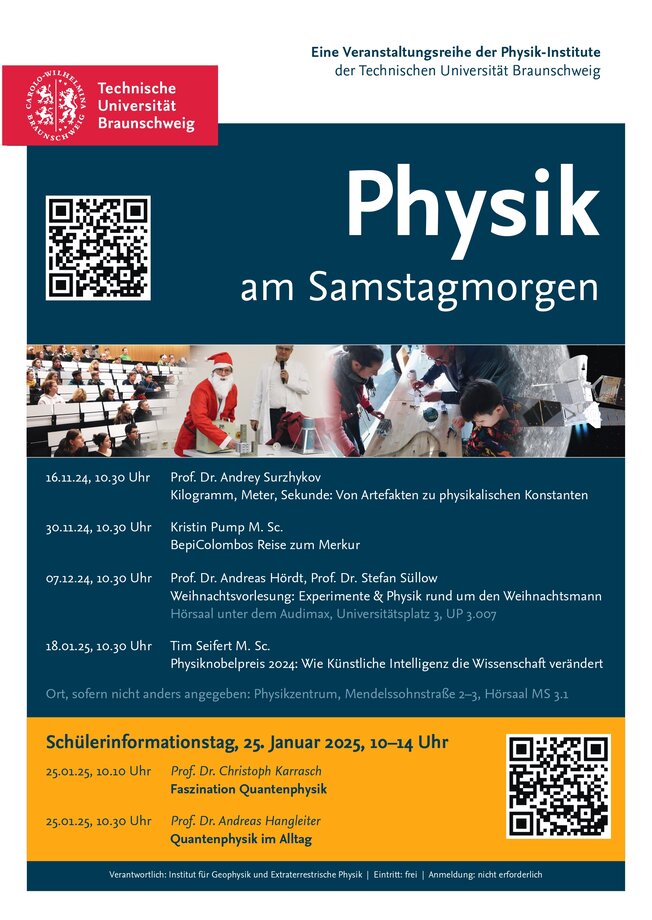 Physik am Samstagmorgen im Wintersemester 2024/25