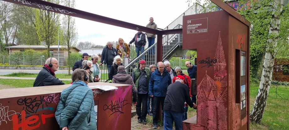 Einer der Info-Container am westlichen Ringgleis