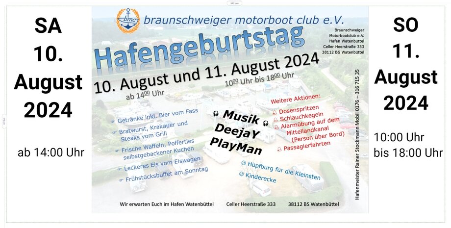 60. Hafengeburtstag Braunschweiger Motorboot Club