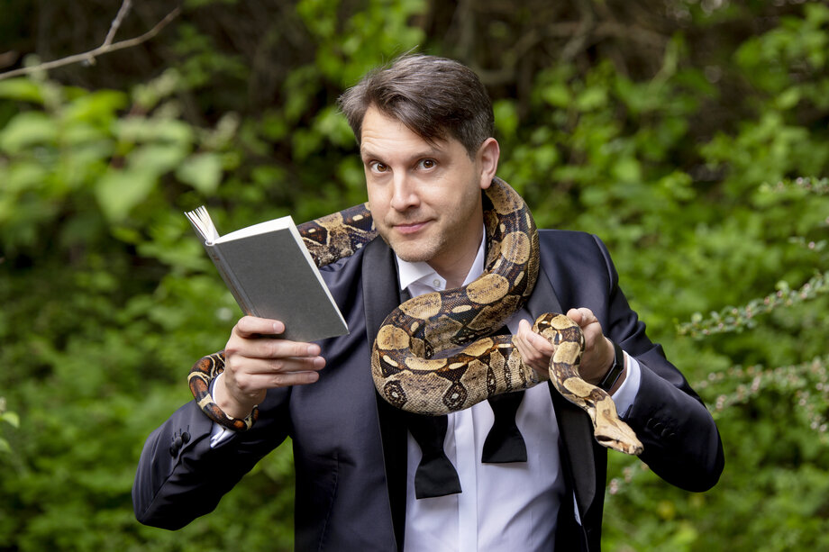 Danny Morgenstern mit Boa Constrictor