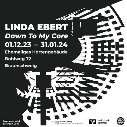 Plakat, schwarz/weiß Grafik Linda Ebert, Sponsoren
