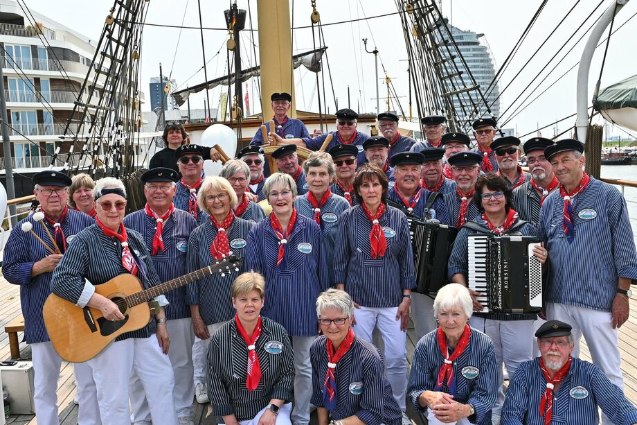 Der Chor auf dem Seegelschulschiff Deutschland