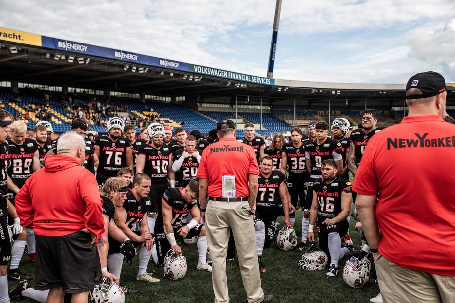 Huddle im Eintracht-Stadion