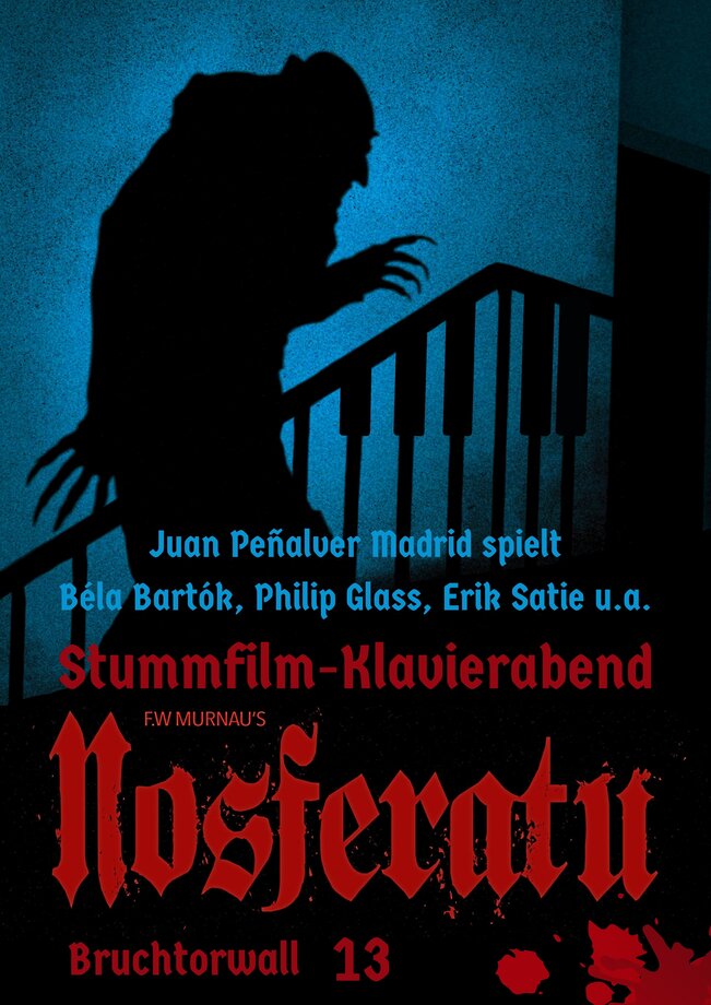 Nosferatu, Stummfilm-Klavierabend in Bruchtorwall 13, mit Juan Peñalver Madrid